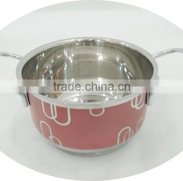 Decal Finished Exterior Pot Stainless Steel Pot With Wire Handle photo-3
