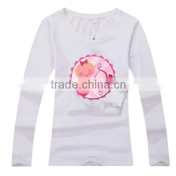 Round Neck t Shirts Wholesale Stretch 95 Cotton 5 Spandex t Shirts Women photo-2