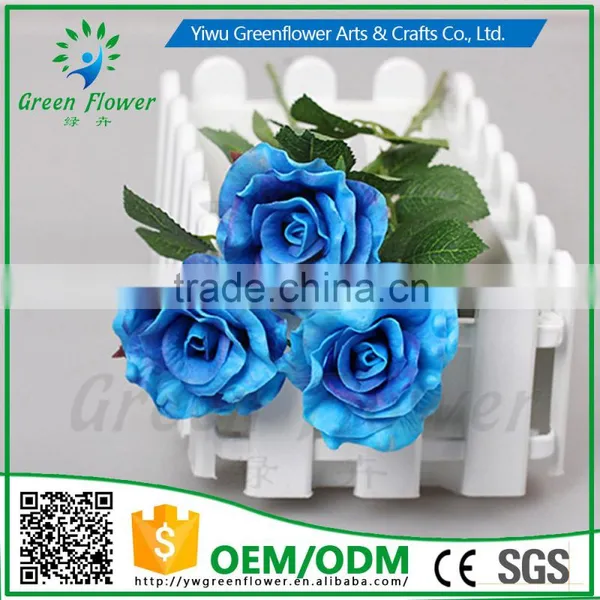 2016 Wholesale MulticolorLuxury Latex PU Artificial Flowers Honey Rose Real Touch Bouquet Wedding Bridal Decor Display Flower photo-3