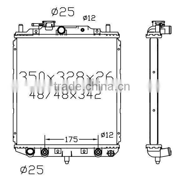 Auto Radiator(suitable For: Mira 94-/Move AT)