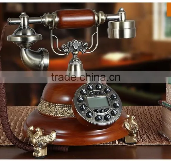 Old Fashion Rotary Dial Antique Wood Telephone