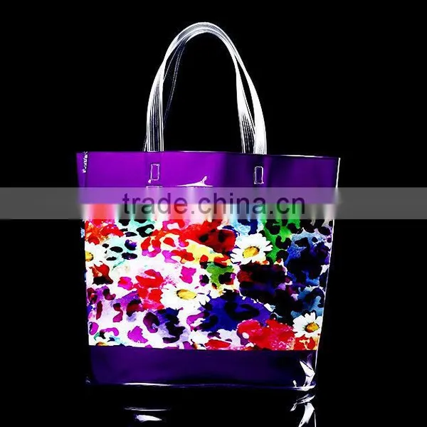 Customized Printing PVC Bag, Shopping Bag ,gift Bag ,Cosmetic Bag , With PVC Tape Handle