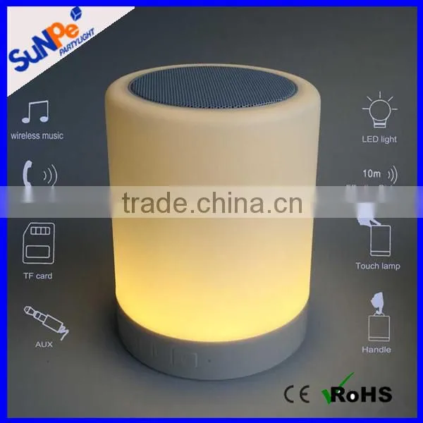 Hot Sale Wireless Portable Stereo Bluetooth Speaker Lamp With LED Changing Light photo-2