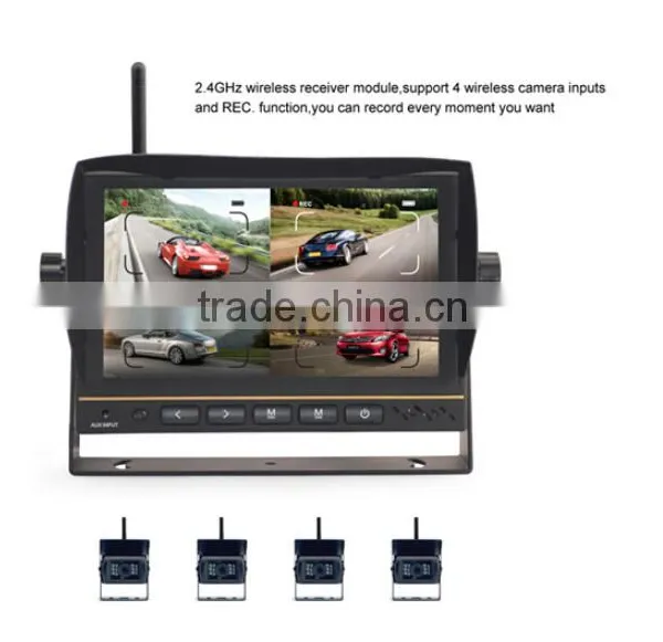 Wireless Rear View Monitor With 4 CH Rear View System 800* 480