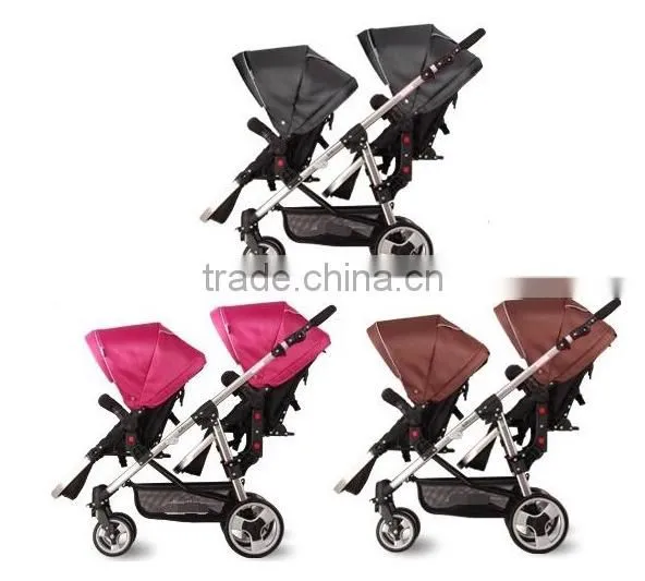 Deluxe Double Baby Stroller,single/double Baby Pram Convertible ,with Car Seat Quality Choice