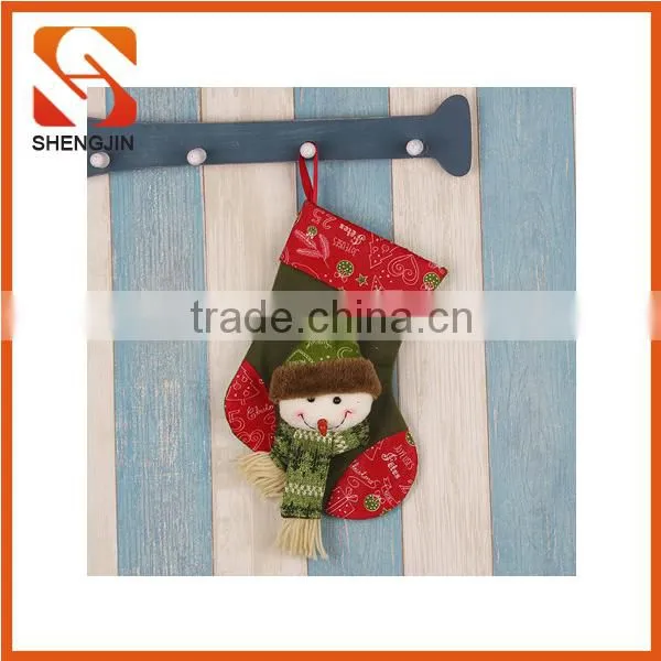 SJ-6800 Customized Xmas Decoration Socks Small Felt Snowman Stocking photo-5