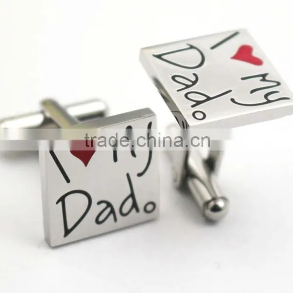 Hottets Father Day's Gift Stainless Steel Love Dad Cufflink Wholesale photo-5