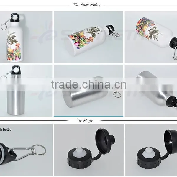 400ML Silver Sublimation Sports Water Bottle photo-4