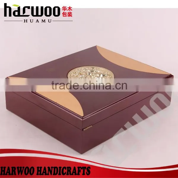 Black Lacquer Finish Luxury Wooden Box With Lock photo-3