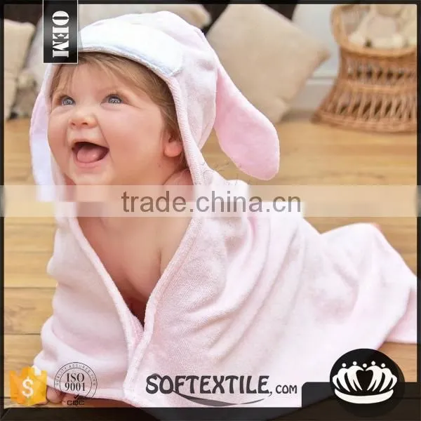 2016 Good Quality Soft Microfiber Baby Hooded Towel Quality Choice photo-2