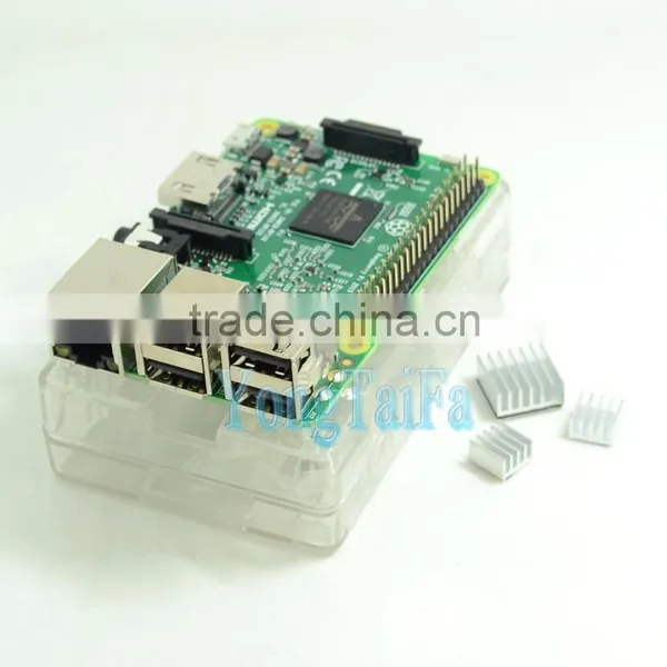Raspberry Pi 3 Model B Board+shell Heat Sinks 1GB LPDDR2 Quad-Core WiFi&Bluetooth