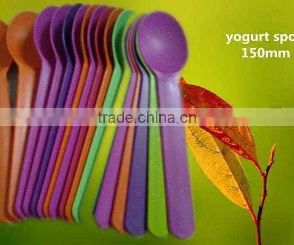 Colourful 100% Biodegradable Disposable Ice Cream Spoon photo-3