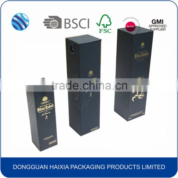 Embossing Hot Stamp Cardboard Packaging Box for Wine photo-4
