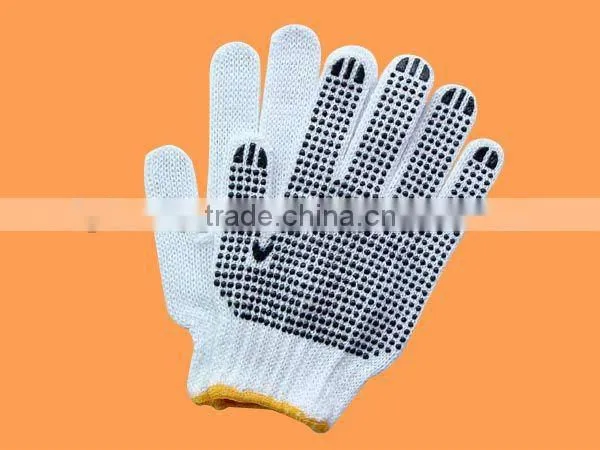 Dotted Cotton Knitted Gloves White,Dotted Cotton Gloves