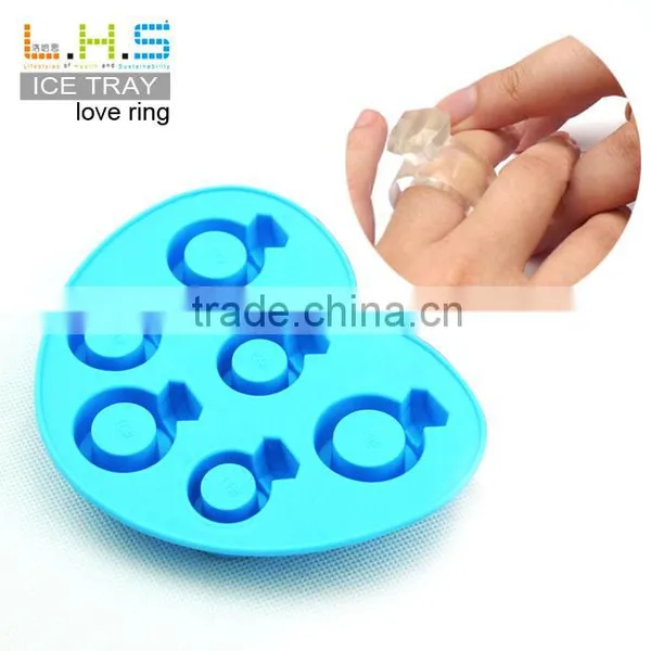 Christmas Gifts HOT Sell New Design Food Safe Flexiable TPR Romantic Love Ring Shape Ice Tray photo-2
