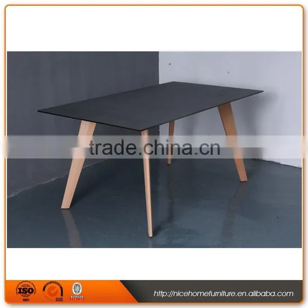 2016 Best Quality Wooden Dining Room Table With Tempered Glass photo-2