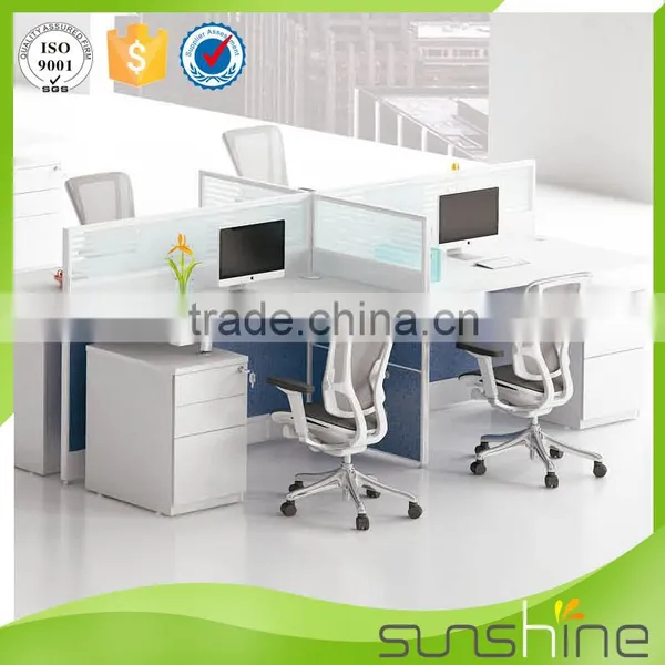 Modular Office Furniture 4 Person Workstation Desk Partition Staff Room photo-4
