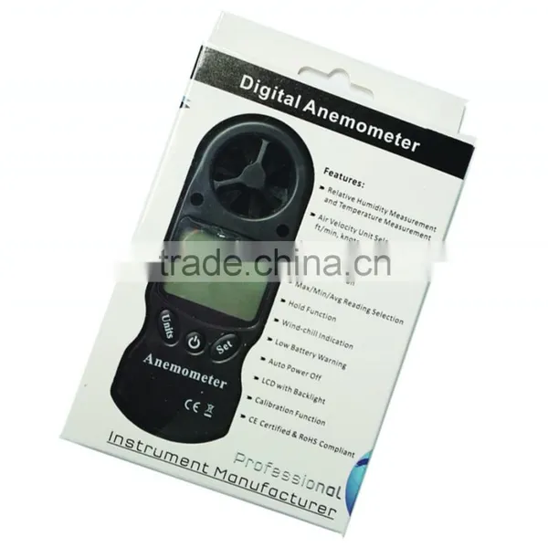 LCD Digital Hand-held Wind Speed Gauge Meter Multifunction Measure Anemometer Thermometer and Temperature photo-2