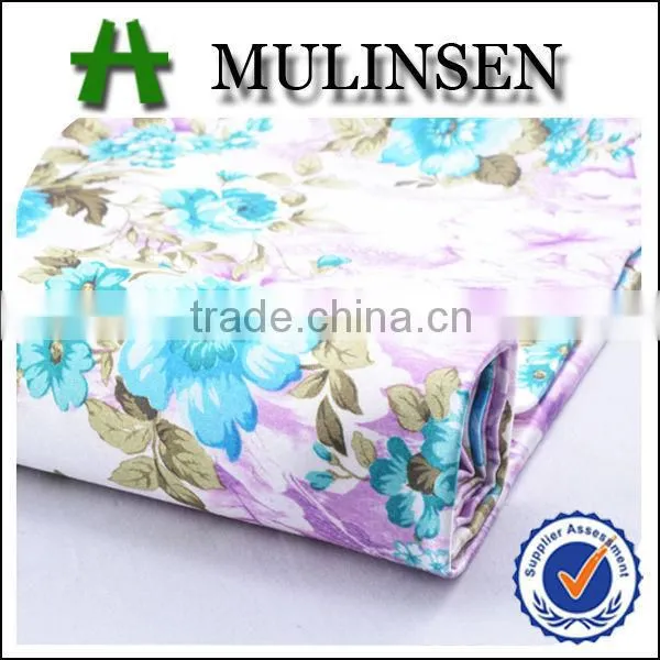 Mulinsen Digital Printed Dress Material Patterns/ Satin Fabric Roll