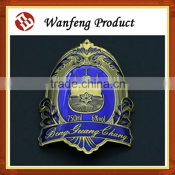 Factry Mass Production Full Color Bottle Aluminium Wine Label photo-2