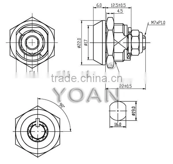 The Cam Lock Master Key Small Door Lock photo-3