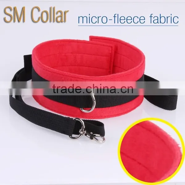 Micro-fleece Fabric Collar, Sexy Toys PU Chain Collar With Plush. Couple Room Interest Collar