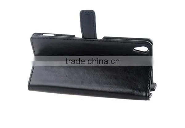 High Quality Stand PU Leather Pouch Wallet Case For Sony Xperia Z4 photo-5