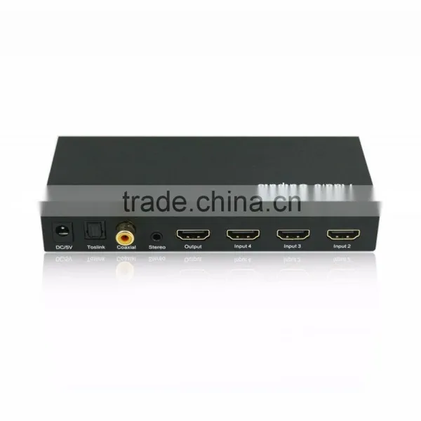 4 Port HDMI Switch Switcher 4 in 1 Out 3D/ Full HD 1080P With Digital Audio(Stereo, Toslink and COAX) photo-2