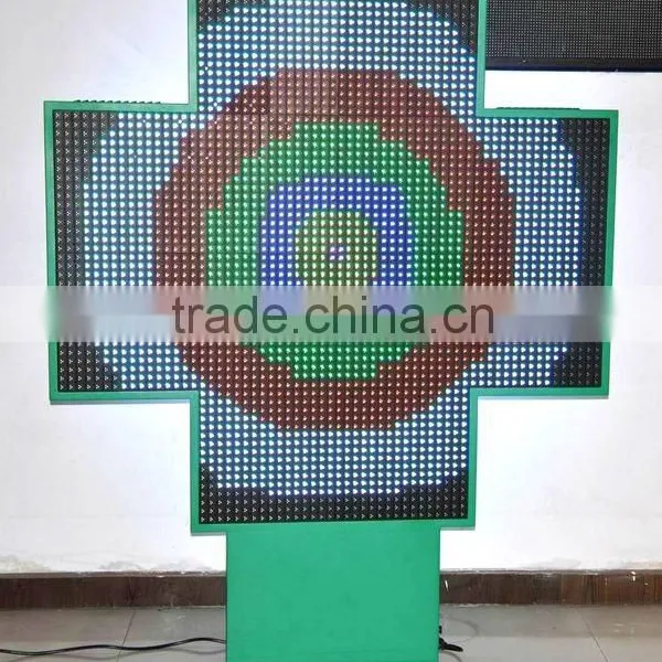 IP65 Outdoor LED Display P20 Pharmacy Cross Sign With Full Color photo-4