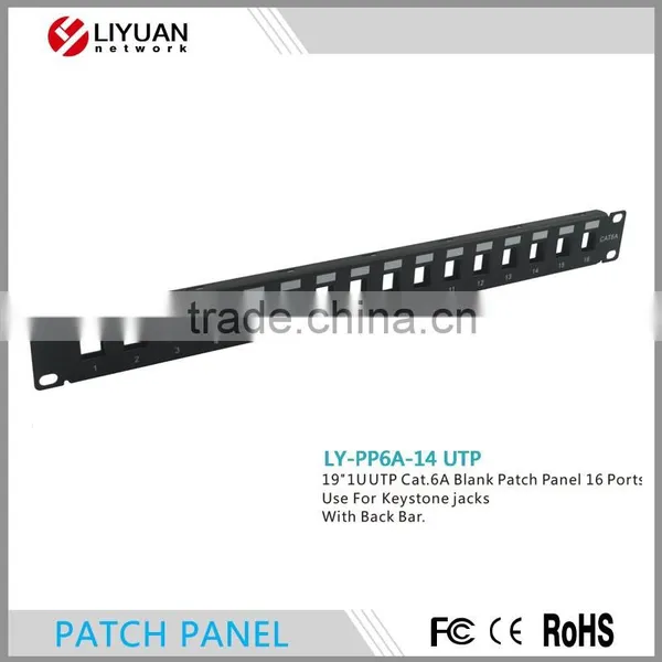 LY-PP6A-14 19"1U UTP Cat.6A 16 Port Blank Patch Panel photo-5