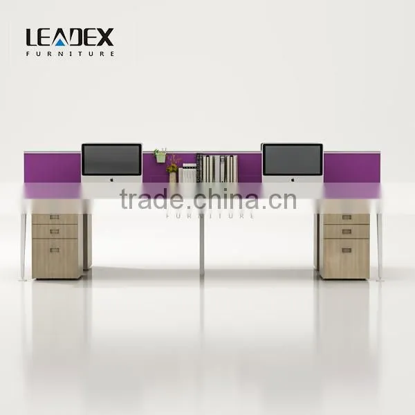 Modern Wooden Open 4 Person Modular Cubicle Modern Office Workstations photo-3
