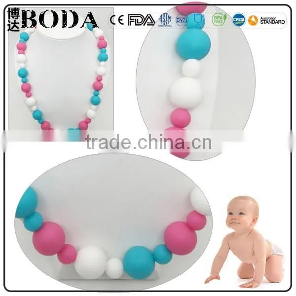 Teething Necklace Amberfor Soothing Silicone Necklace