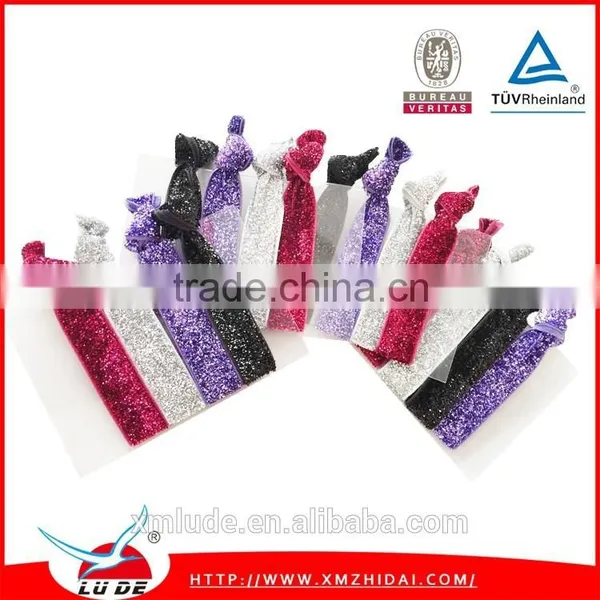 New Design Glitter Elastic Ribbon for Hair Ties/hair Tie