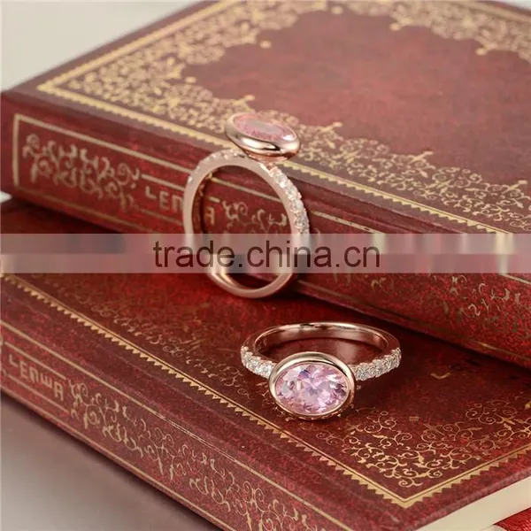 Gold Plated Single Stone 925 Silver Ring Designs With Gemstone photo-4