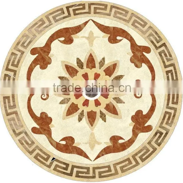 Waterjet Porcelain Marble Medallion Floor Tile Lowes