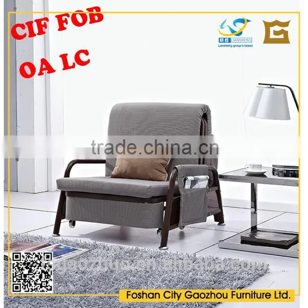 Modern Style Middle Density Sponge,hardware Tube Structure,fabric Mulfunctional Sofa Chair Wirh Stainless Steel Legs