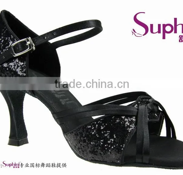 Suphini Red Glitter Shiny Sexy Latin Dance Shoes photo-2
