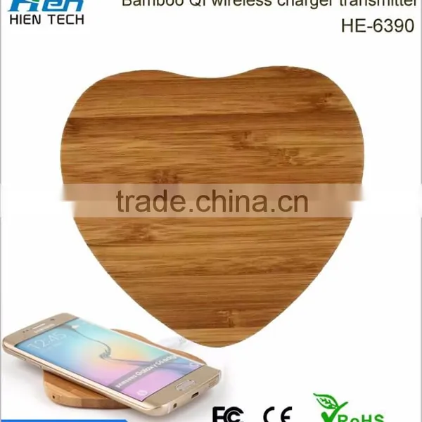 Hot Sell Universal Bamboo Mobile Phone qi Wireless Charger Power for Sony Xperia z C6603 photo-3