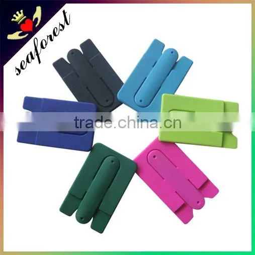 China Popular Hot 3M Silicone Smart Wallet,print 3m Adhesive Silicone Smart Phone Pocket,silicone Smart Wallet With Phone Stand photo-4