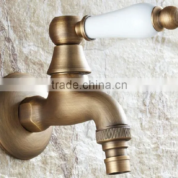 Solid Brass Laundry Sink Bar High Quality Antique Brass Washing Machine Tap Bathroom Water Tap 0596