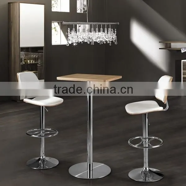 Hot Sale Acrofine Design Swivel High Bar Stools Wood Bar Stool With Back HY3024H photo-2