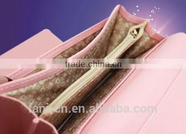 High Quality Leather Clutch Purse With Embroidery Flower Design for Woman photo-5
