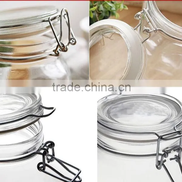 Airtight Glass Jars With Sealed Clamp Lids photo-2