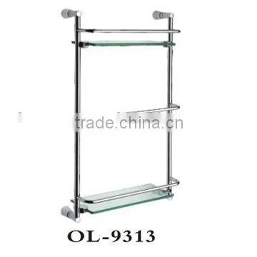 bathroom glass shelf