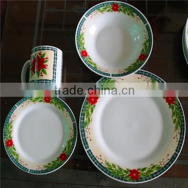 Ceramic Material and FDA,CIQ,CE / EU,SGS Certification 16pcs Glazed Ceramic Dinnerware photo-2