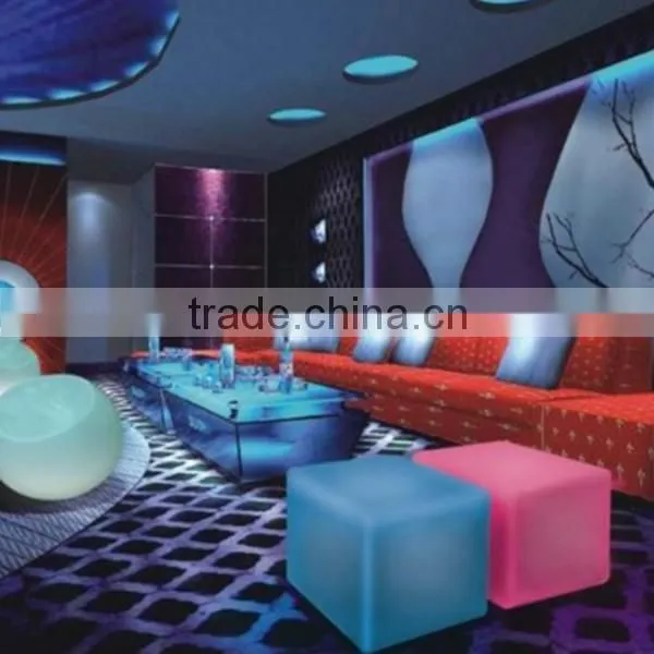New Design Magic Colorful Light and Portable Led Cube Seat photo-2