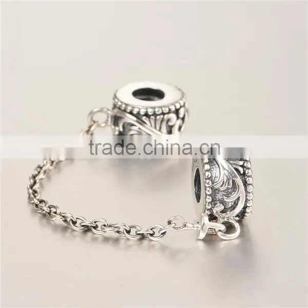 925 Sterling Silver Custom Design Safety Chains Antique Finshing European Bracelets Chains New Arrival Safety Chains photo-6