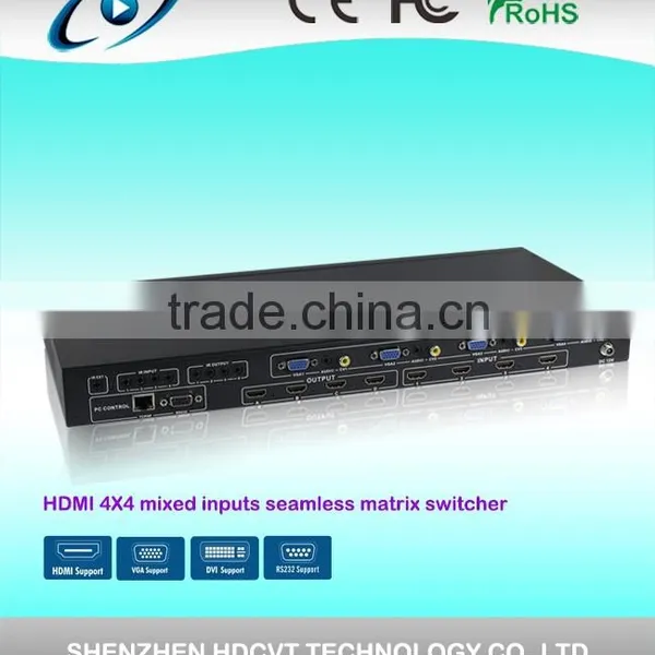 HDMI Matrix 4x4 Mixed Inputs With Video Processing Support Seamless Switcher photo-2