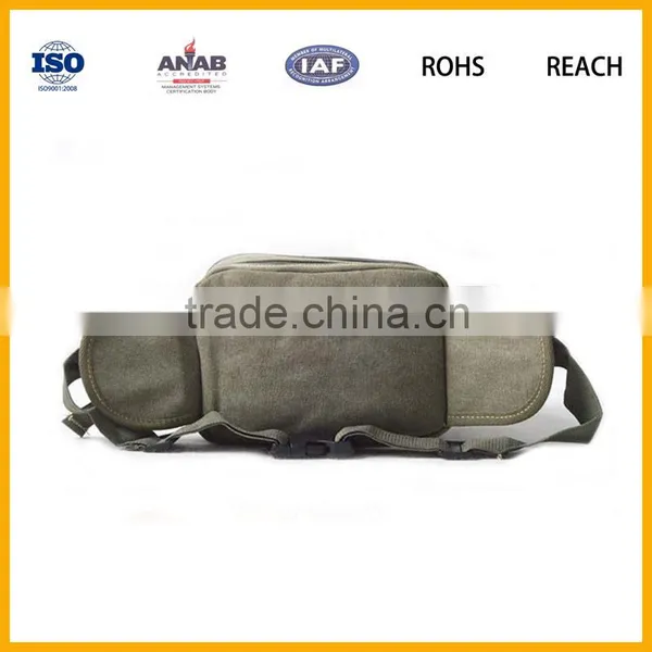 Factory Direct Sale Fashion Multilayer Men and Women Canvas Waist Bag for Outdoor and Sports photo-4