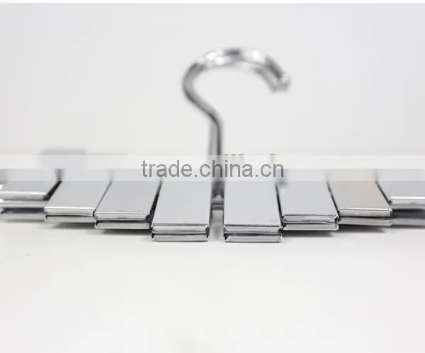 New Design Beautiful Silver Color Metal Pants Hanger With Clips photo-6